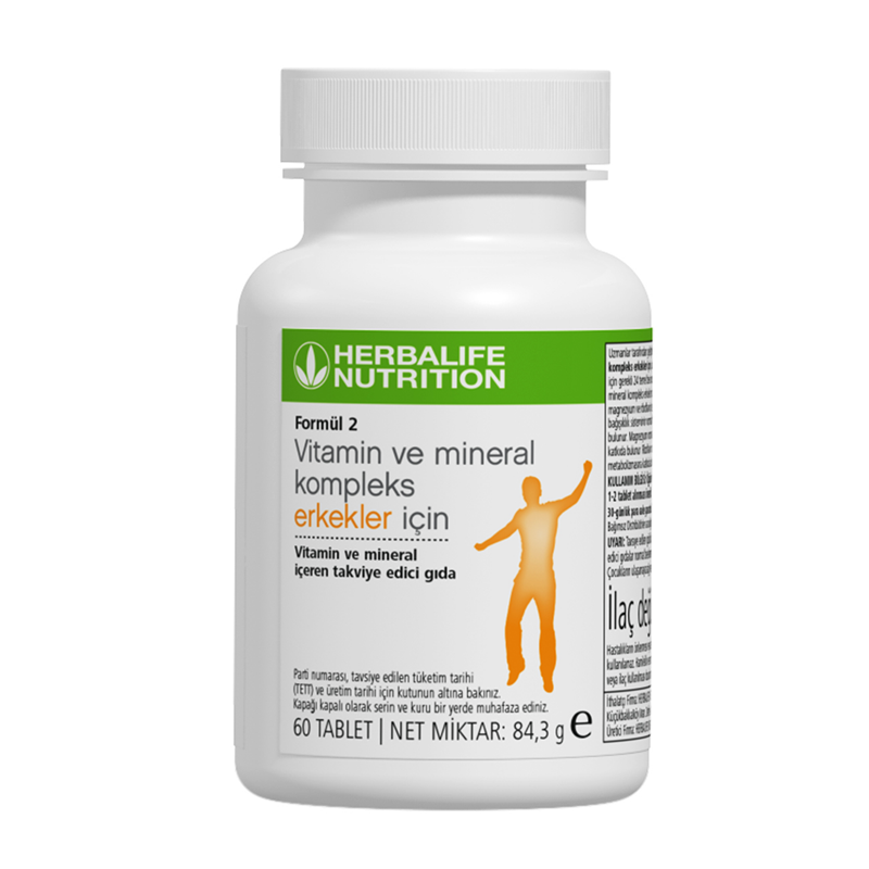 Herbalife Formül 2 Vitamin ve Mineral Kompleks Erkekler İçin 60 Tablet Herbalife Formül 2 Vitamin ve Mineral Kompleks Erkekler İçin 60 Tablet