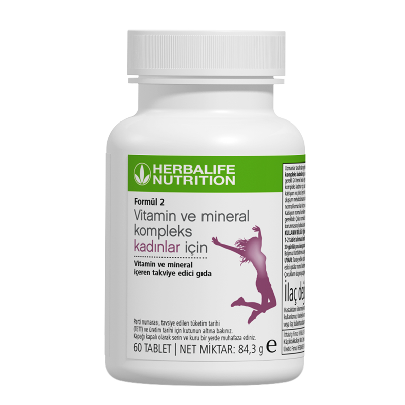 Herbalife Formül 2 Vitamin ve Mineral Kompleks Kadınlar İçin 60 tablet Herbalife Formül 2 Vitamin ve Mineral Kompleks Kadınlar İçin 60 tablet